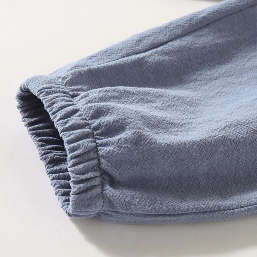 Boys Solid Casual Elastic Waist Pants