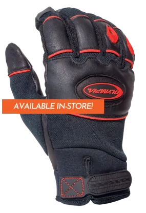 Cool Hand Black Red Textile Motorcycle Gloves | Olympia Sports