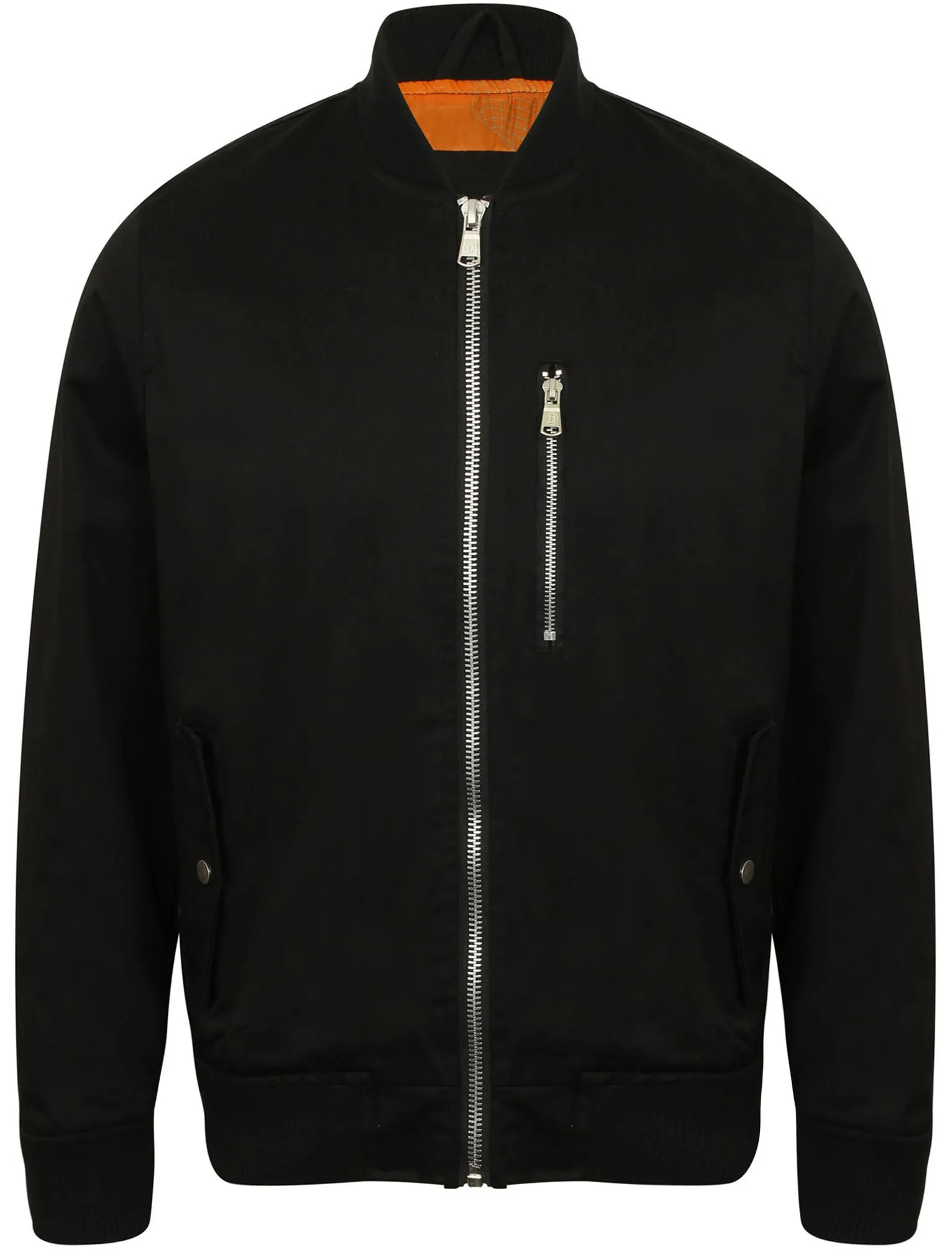 Cristoforo Cotton Twill Bomber Jacket in Black - Dissident