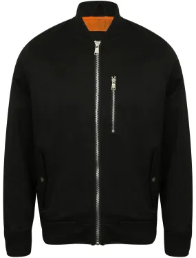 Cristoforo Cotton Twill Bomber Jacket in Black - Dissident