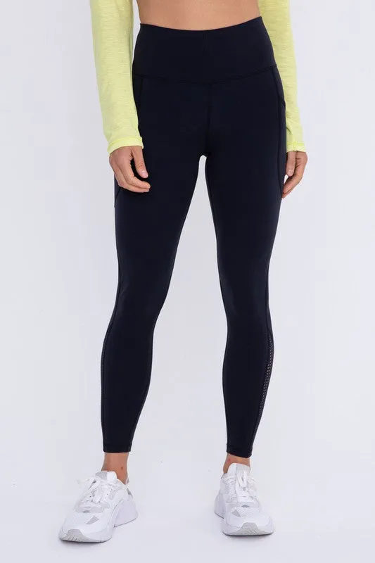 Lycra-Blend Highwaist Perforated Leggings