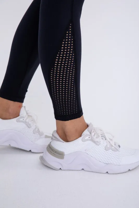Lycra-Blend Highwaist Perforated Leggings