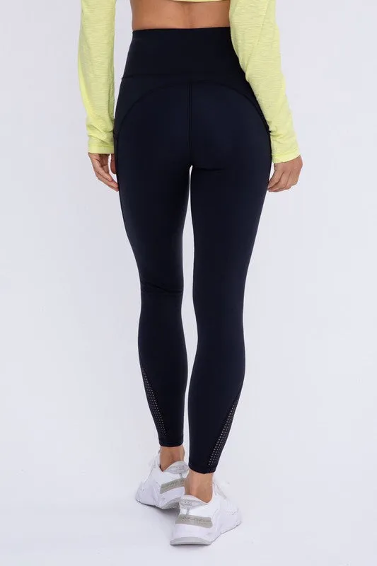 Lycra-Blend Highwaist Perforated Leggings
