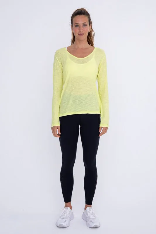 Lycra-Blend Highwaist Perforated Leggings