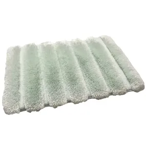 Ribbed Pearl Plush 23" x 38" Memory Foam Luxurious Aqua Bath Mat