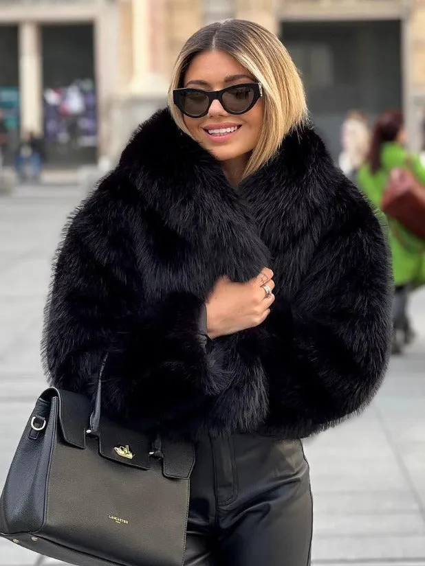 Thick Plush Lapel Jacket
