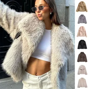 Thick Plush Lapel Jacket