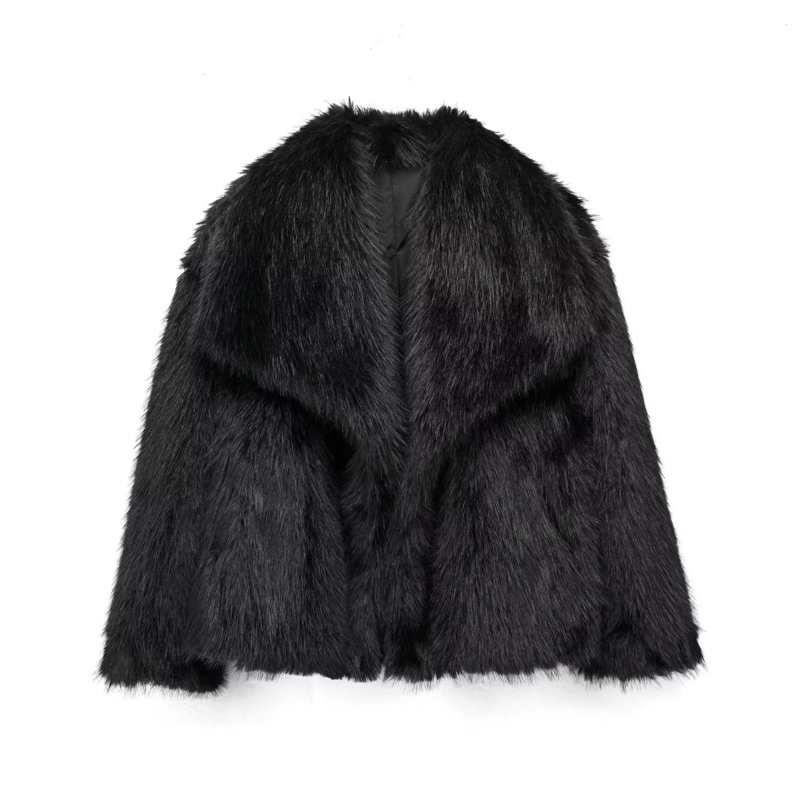 Thick Plush Lapel Jacket