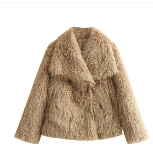 Thick Plush Lapel Jacket