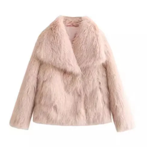 Thick Plush Lapel Jacket